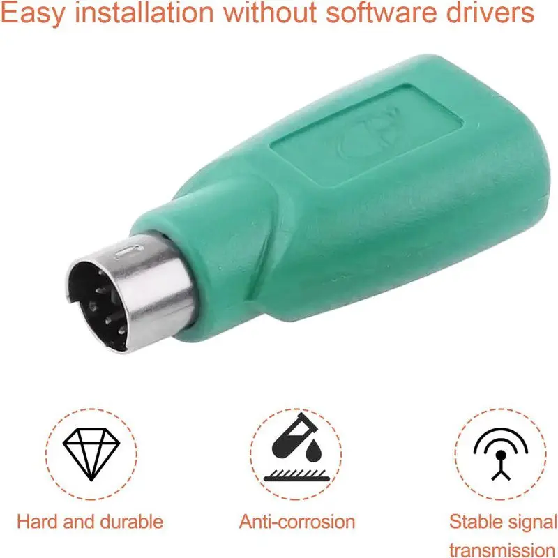 USB to PS2 Adapter USB Female to PS/2 Male Converter Changer Adapter for Mouse Keyboard USB Keyboard to PS/2 Adapter