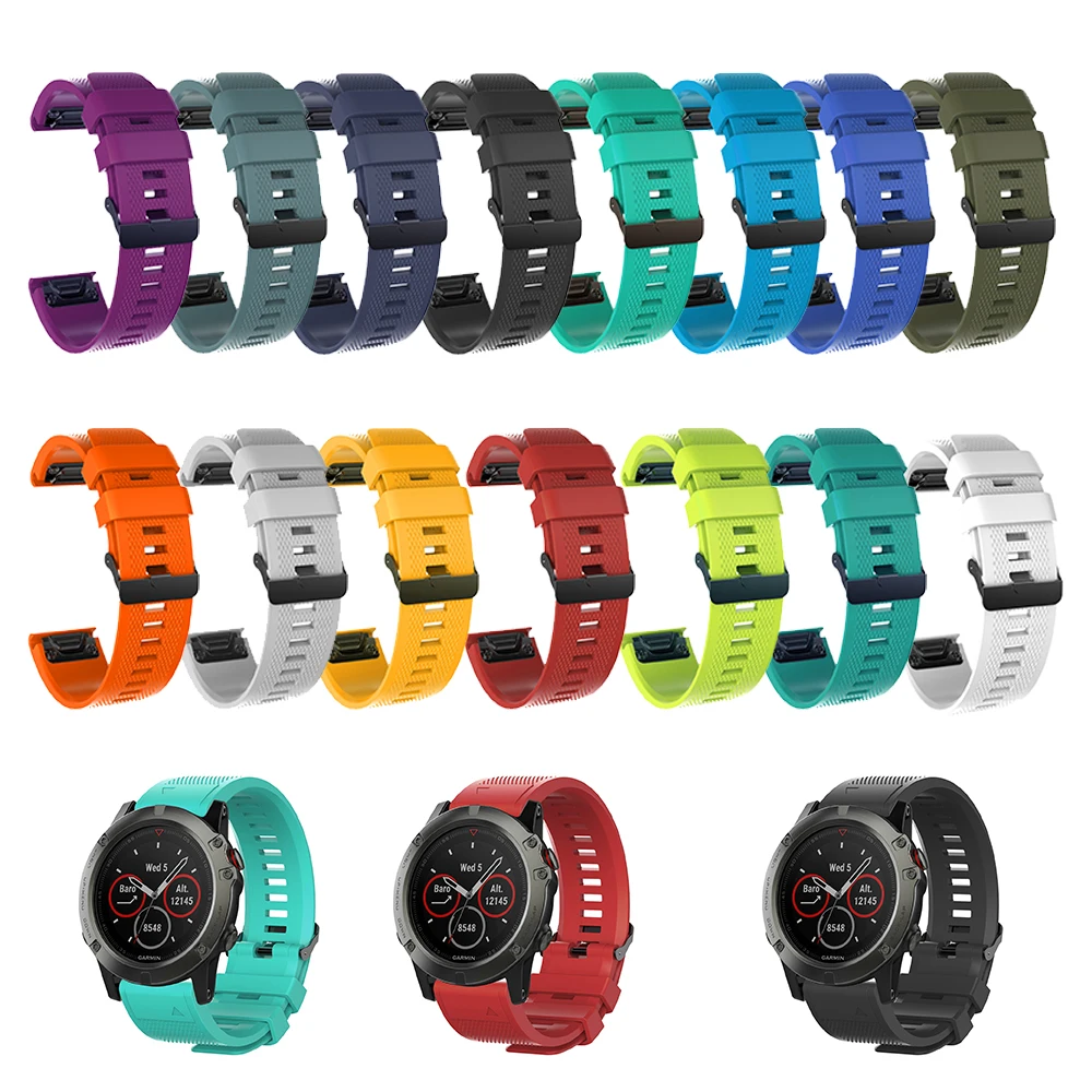 For Coros Vertix/Vertix 2 QuickFit Silicone Watch Strap Watchband 26mm 22mm For Garmin Fenix 8/E 47mm 51mm/7X 7 6 Pro Bracelet view 6