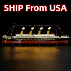 1881 82996 99023 9090Pcs Movie Titanic Large Cruise Boat Ship Model Building Blocks Bricks Diy Toys Children Boys Gifts 10294