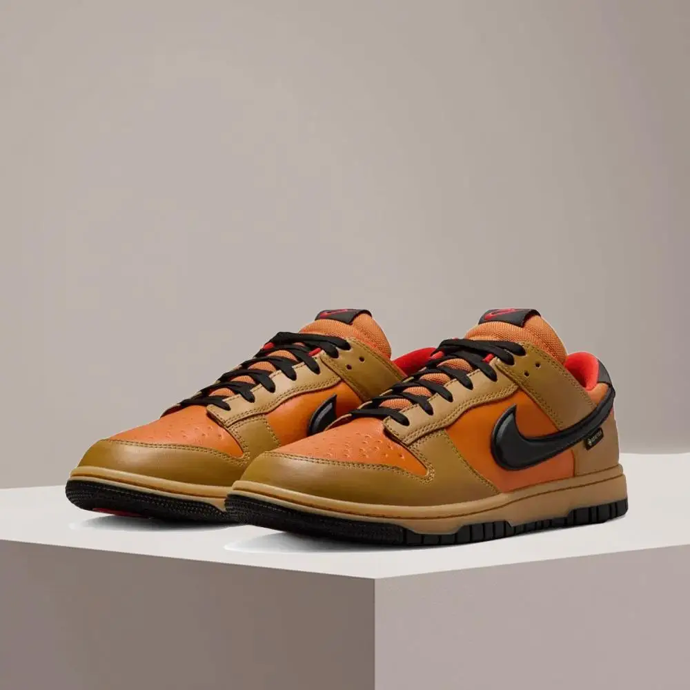 Nike Dunk Classic Slip-Resistant, Durable, Multi-Functional Waterproof Low-Top Skate Shoes Unisex Brown HQ2053-700