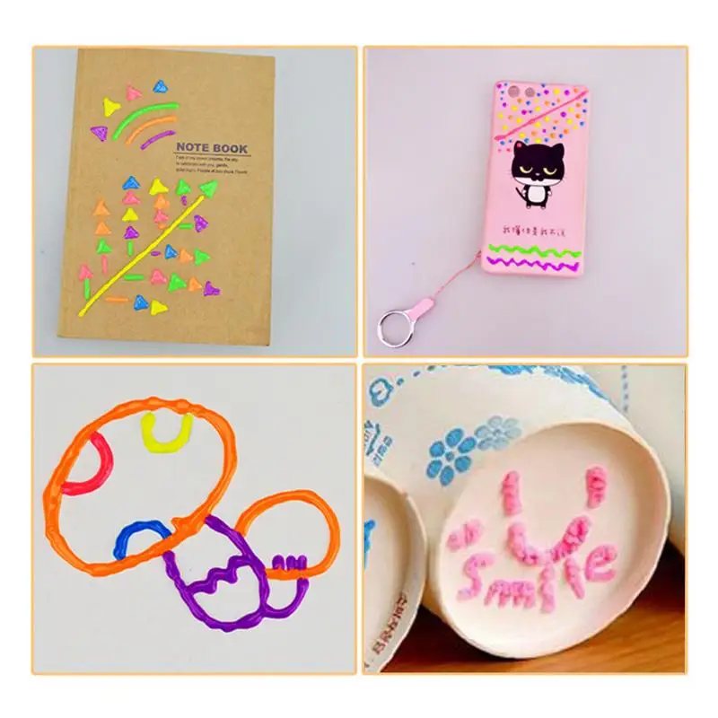 Пузырьковые ручки 3D Пузырьковая кисть 6X Веселые художественные принадлежности для рисования и раскрашивания Креативные маркеры для мальчиков и девочек в возрасте от 3 лет