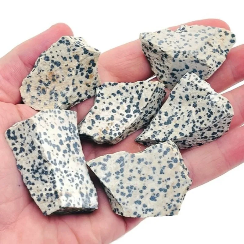 Natural Dalmatian Jasper Raw Stone Rough Crystal Reiki Healing Rock Mineral Specimen Aromatic Diffusion Garden Specimens Gift