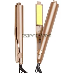 Titanium Flat Iron Hair Straightener and Curler 2 in 1, Fast Heating Ceramic Flat Iron Hair Straightener