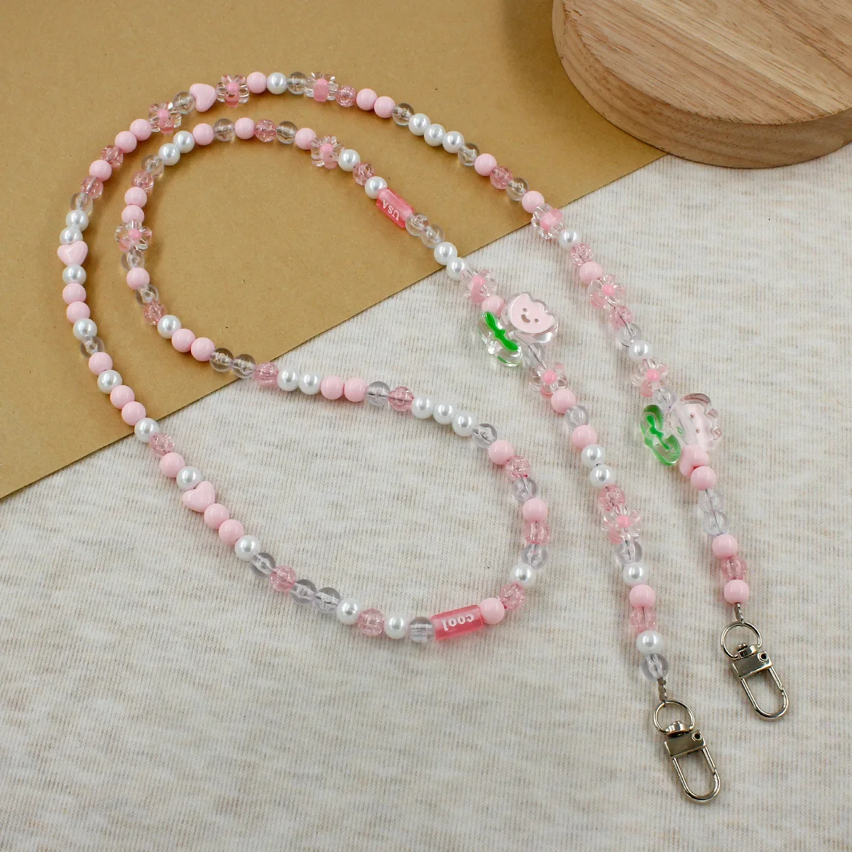 الحلو الهاتف شنقا حبل زهرة التوليب مطرز حقيبة سلسلة قلادة قضية الهاتف الخليوي حزام Crossbody مكافحة خسر الحبل الملحقات