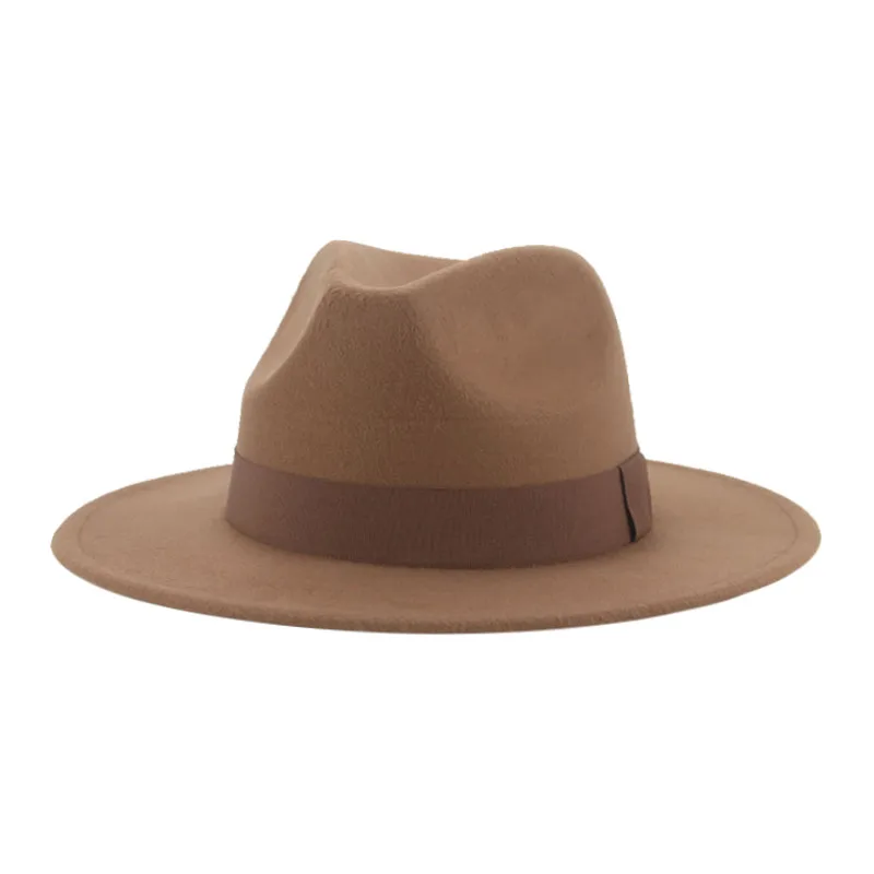 

Women's Fedora Hat Felted Hats Solid Western Cowboy Panama Vintage Hats for Men Wedding Decorate Fedoras Female Sombreros шляпа