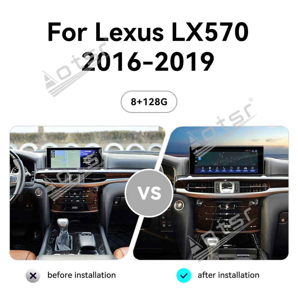 For Lexus LX570 2016-2019 12.3