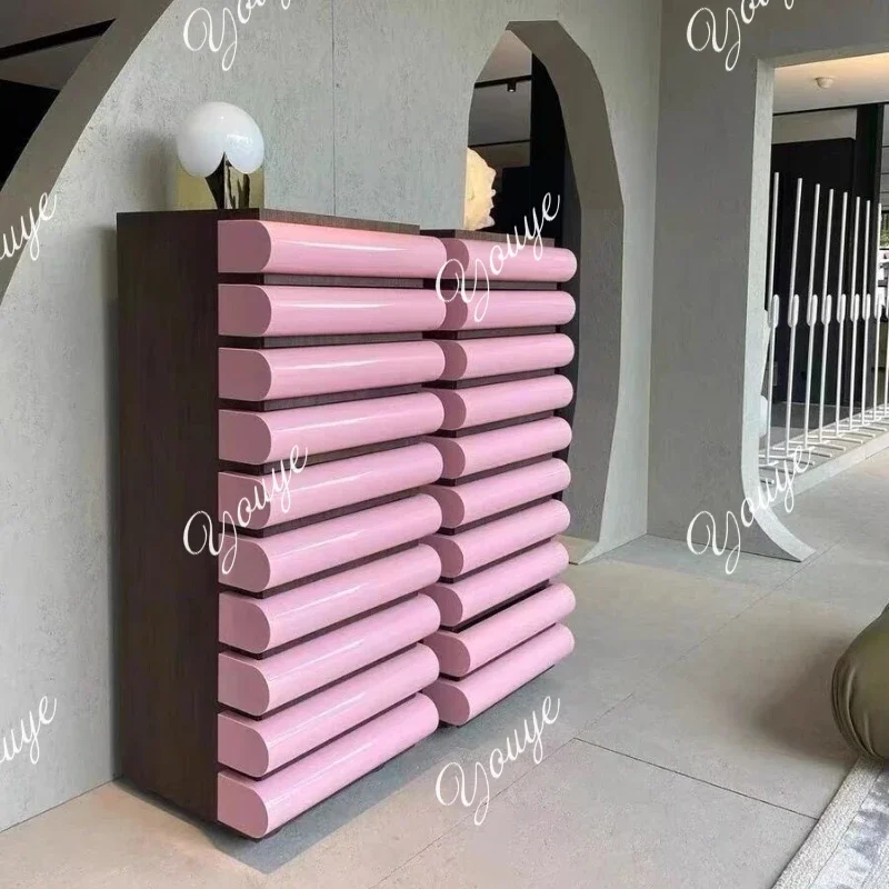 

Французский комод из цельного дерева XM, шкафчик для гостиной, дизайнерский шкаф с ящиками для спальни, шкаф для хранения, шкаф с тремя ведрами для виллы