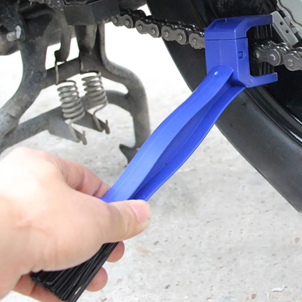 Rondella catena moto Spazzola per pulizia catena moto resistente Spazzola per manutenzione catena moto a doppia estremità Dispositivo di rimozione freno