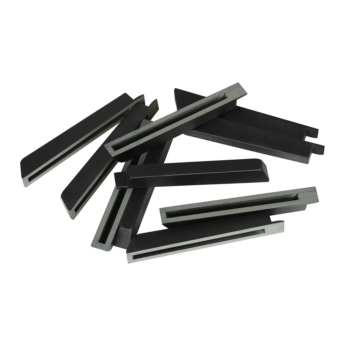 10Pcs Black Matte ABS Piano Key Tops, Sharp Keys Replacement Parts for 61/88 Keys Electronic Piano Keyboard Repair Accessories
