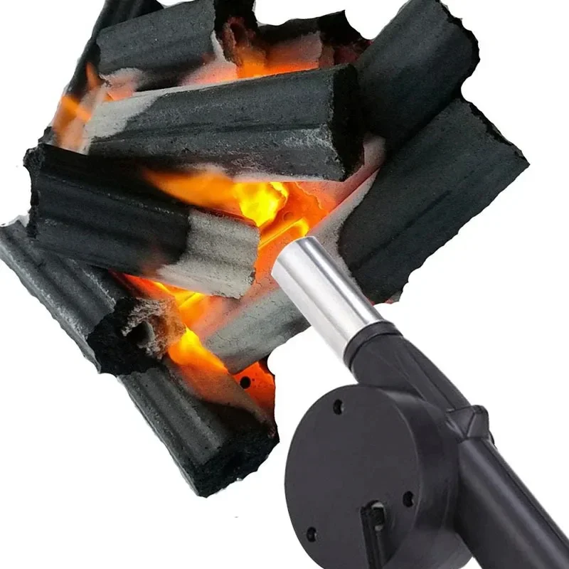 Portable BBQ Air Blower Fire Starter Hand Cranked Barbecue Fan for Outdoor Grill Camping Picnic Fire Bellows Tools