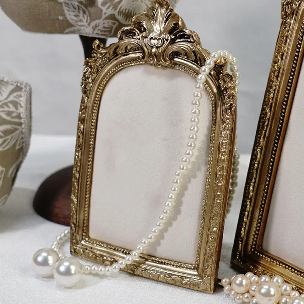 Flower pattern Photo Frame Necklace Stand Vertical Handmade Pendant Chain Display Rack Anti-slip Space Saving