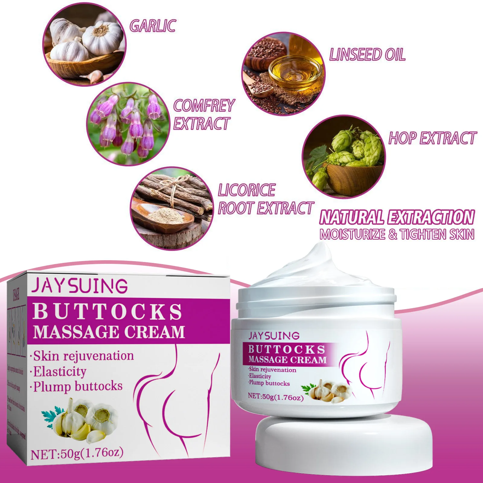 Buttock Enlargement Cream Butt Lift Up Firming Essential Oil Big Ass Enhance Hip Growth Tighten Shaping Sexy Body Care For Women