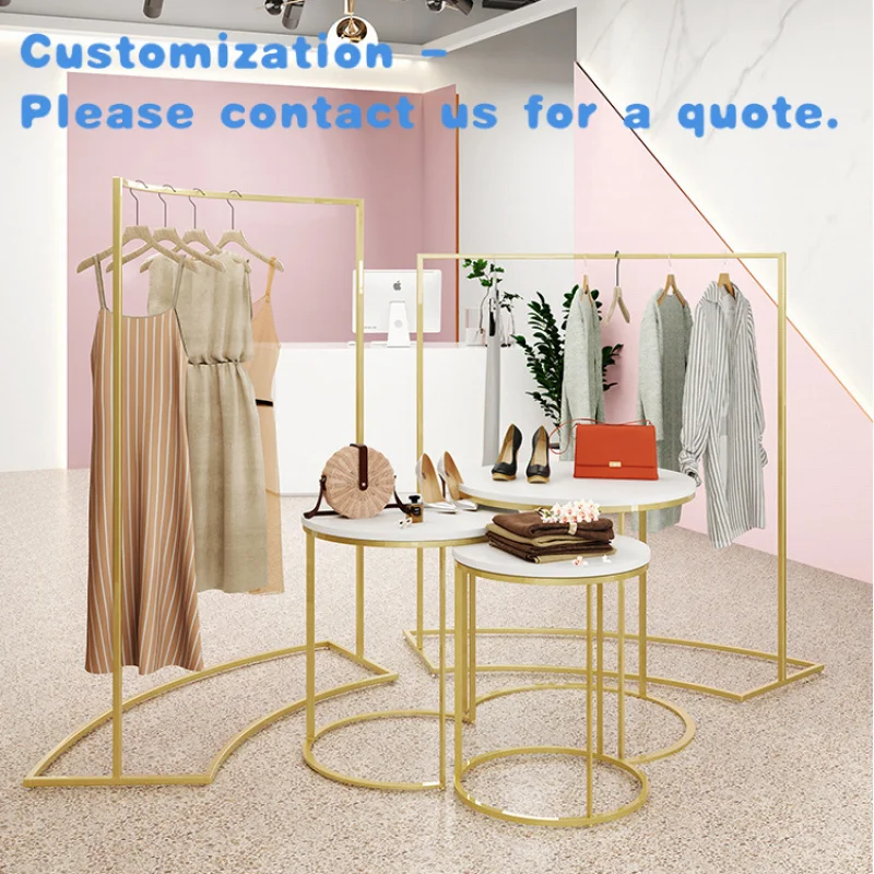 custom.Kainice Supply Golden Wall Display Shelves Customized Size Cretail Rack Counter Shelf Display Clothing Stores
