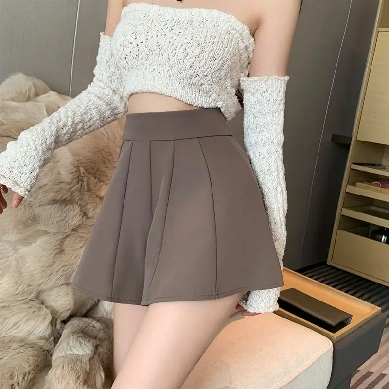 Clothing Gyaru Skirts for Woman Pleat Womens Skirt Chorts Short High Waist Pants Pleated Mini Korean Style Chic and Elegant Y2k