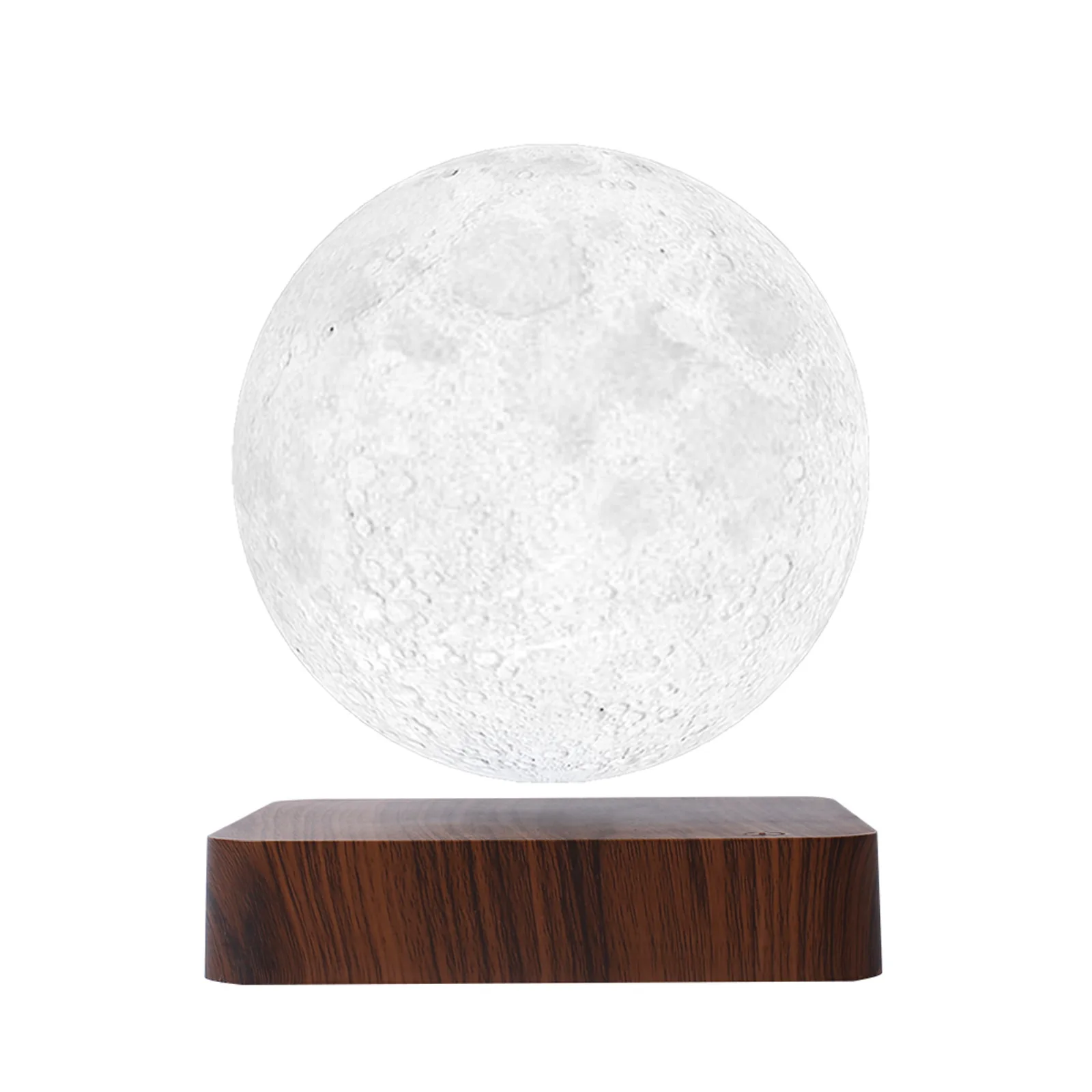 Levitating Moon Magnetic Floating Night Light Automatic Rotation 3D Galaxy Star Lamp Three-color Touch For Gift Office Bedroom