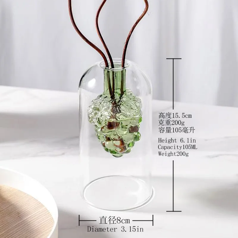 

1Pcs Aromatherapy Diffuser Bottle Glass Essential Oil With Reed Sticks Transaprent Storage Containers Modern Home Decorations