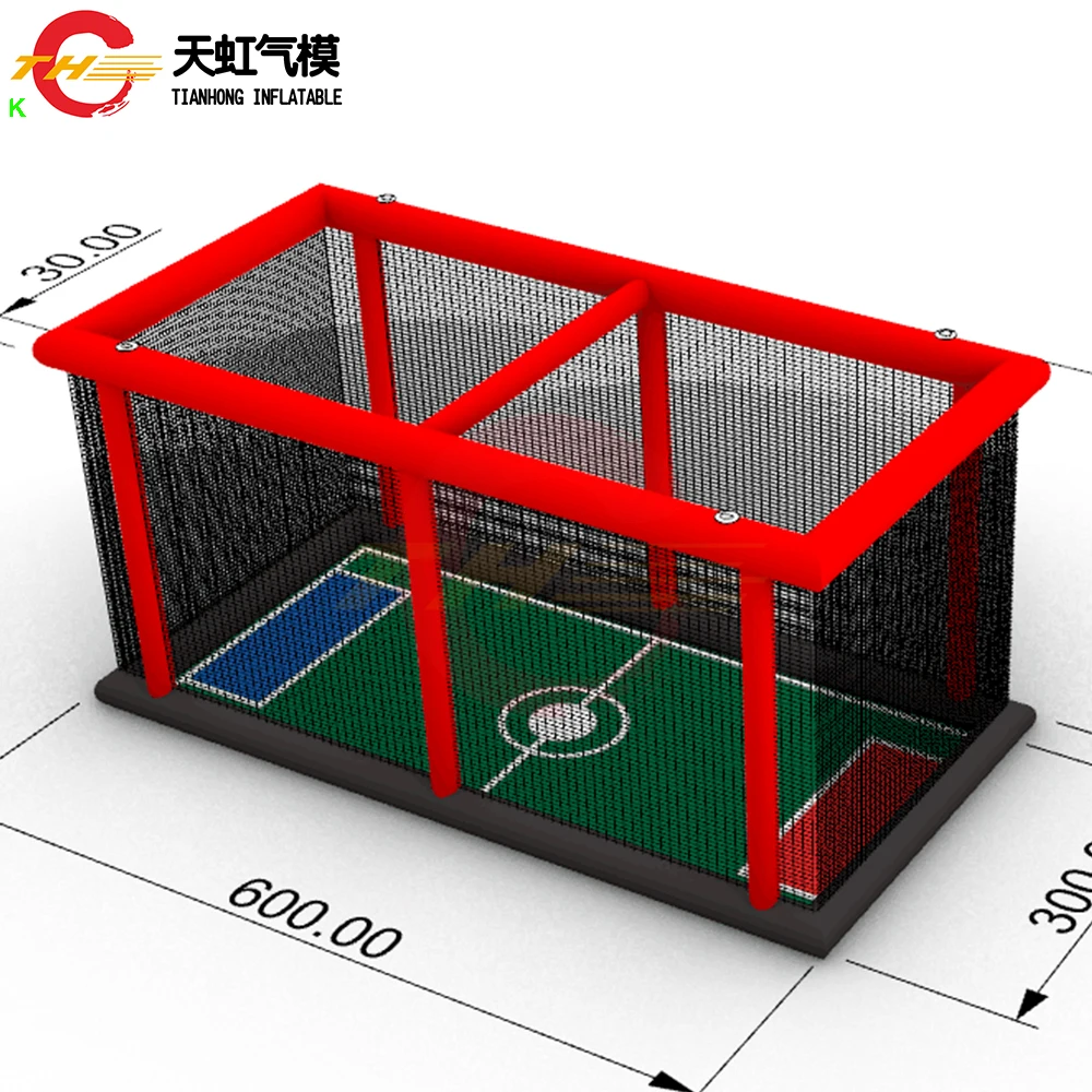 6x3x3mH Air Tight Inflatable Basketball Football Cage Inflatable Ball Toss Carnival Game for Sale