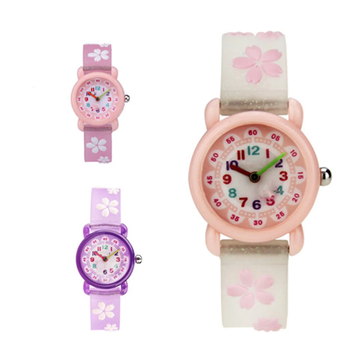 Часы Фиолетовые мультяшные кварцевые наручные часы для прекрасного дизайна Идеальный подарок для студентов Часы