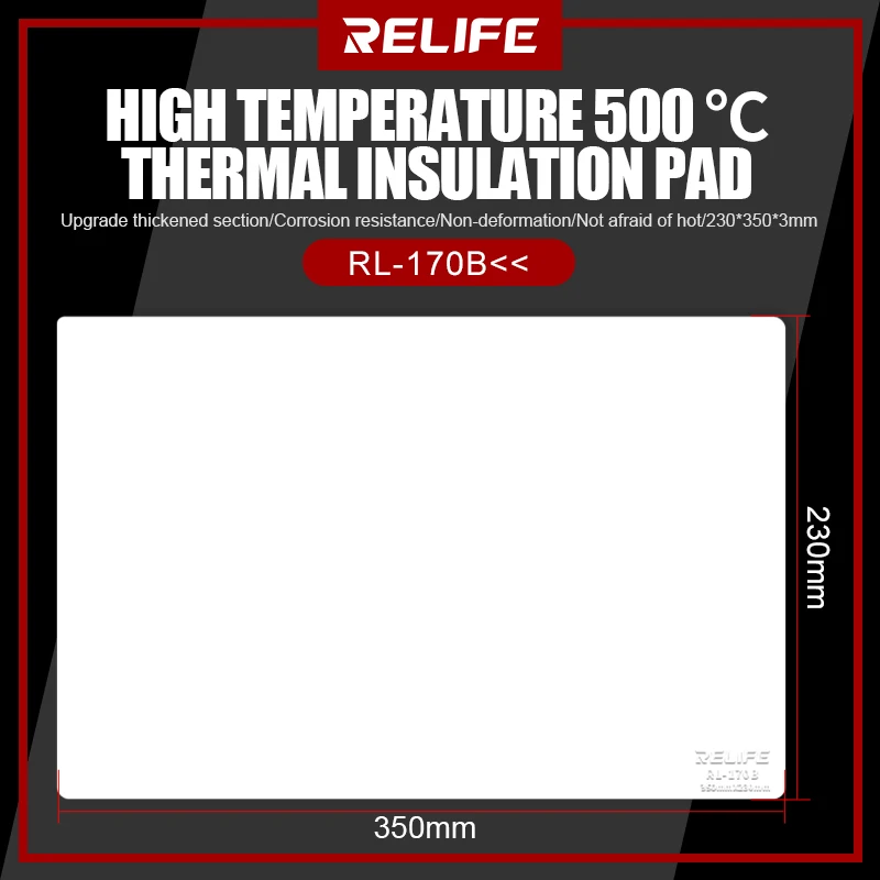 RELIFE Silicone Thermal Insulation Pad Hot Air Gun Heat-Resistant Rework Mat Welding Repair Platform for BGA Soldering Station