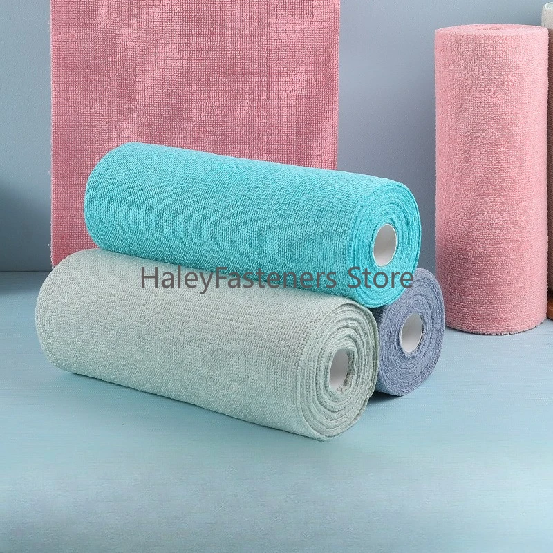 

20pcs Reusable Cleaning Wipe Household Kitchen Cloth Microfiber Towel Rolls Dish Rags Wash Paper Towel Replacement