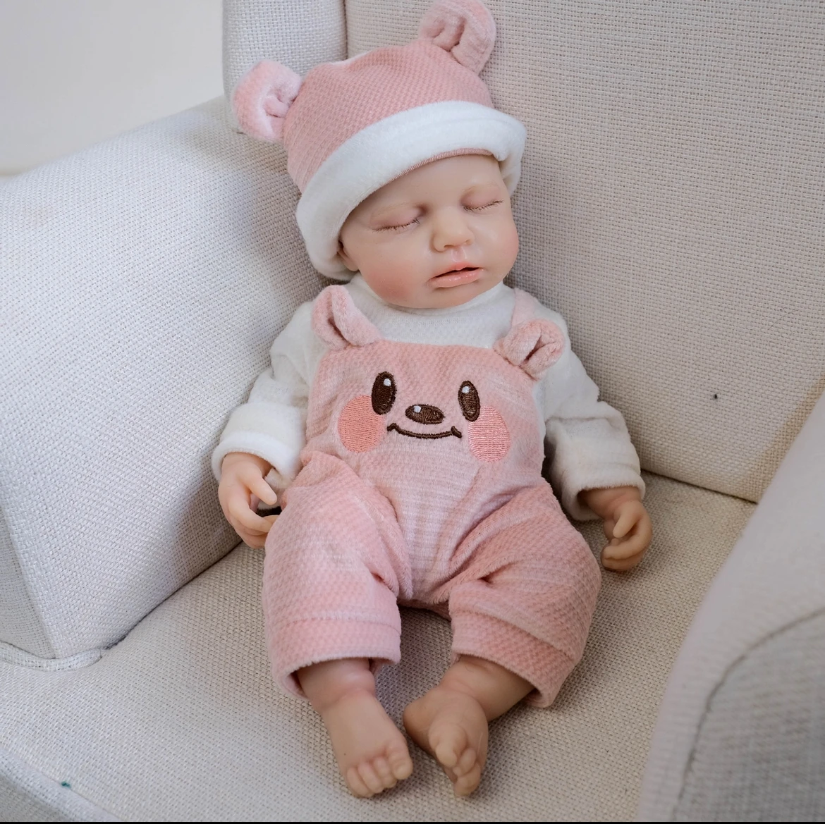 Muñeca Reborn de silicona platino de 12 ", muñeca de arte coleccionable realista para recién nacido, hipoalergénica y ultrasuave pintada a mano