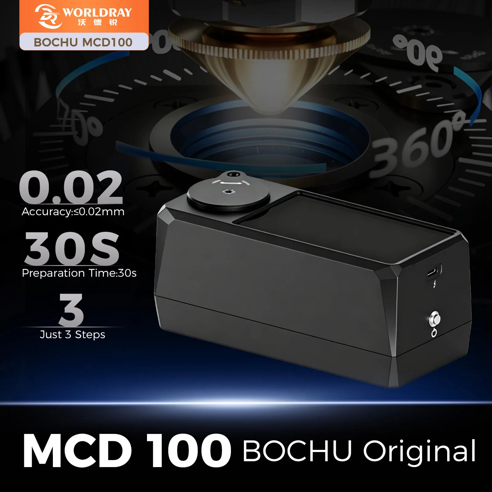 BOCHU Original MCD100 Laser Nozzle Centering Device Visual Coaxial Calibration Tool for Fiber Laser Cutting Machine
