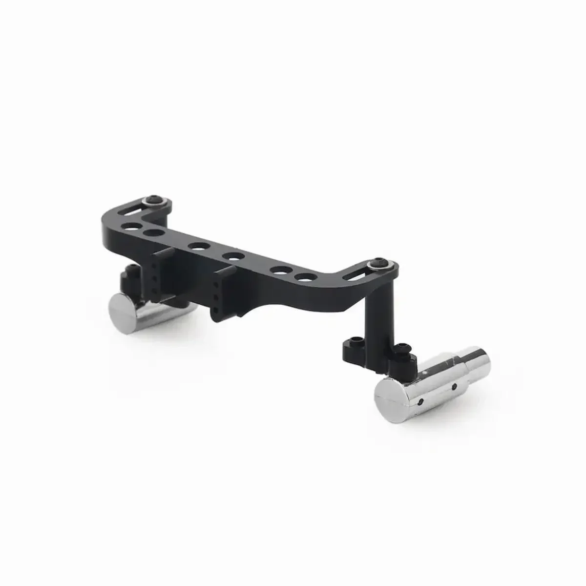 Plastic Simulation Double Output Exhaust Pipe & License Bracket for 1/10 SCX10 RC Racing Drift Car Toy Accessories Silver