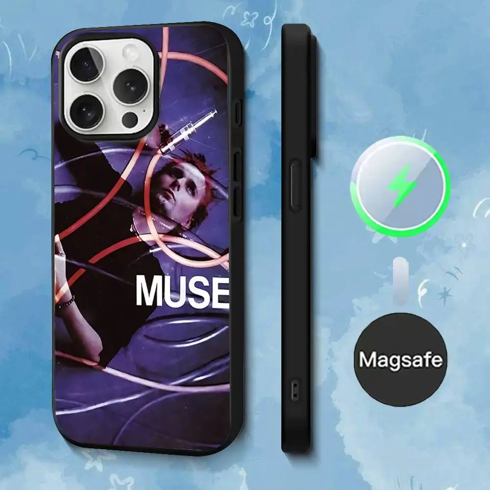 Чехол для телефона M-Muse Band Album для iPhone 17,16,15,14,13,12,11,Pro,Max,Plus,Mini,SE4,E с магнитной беспроводной зарядкой Magsafe