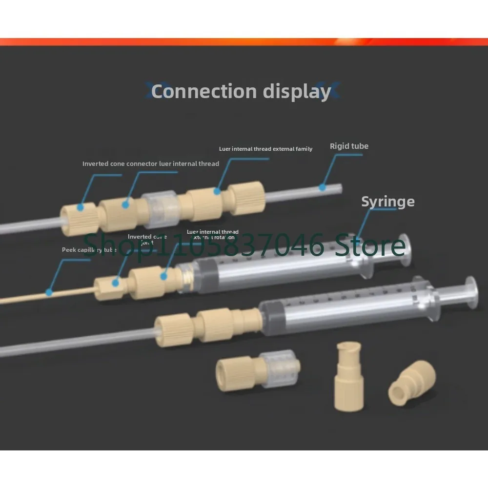 Microfluidic Biochip 10-32PEEK1/4-28 Internal Thread PP Hard Hose Adapter