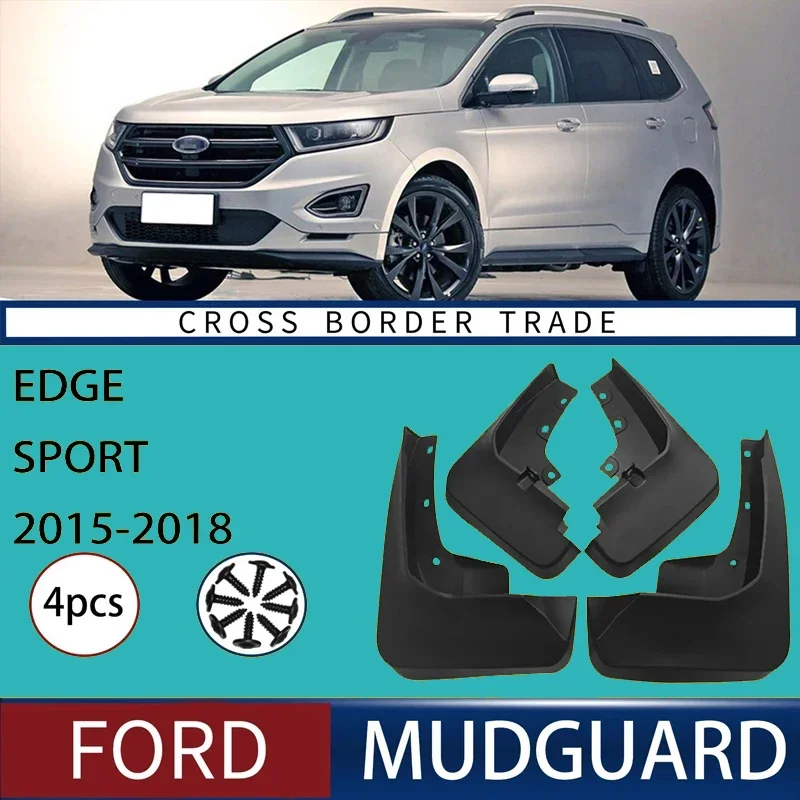 

Automotive Tire Mudguard Waterproof Splash Proof 4pcs Accessories For Ford Edge Sprot 2015-2018 2016 2017