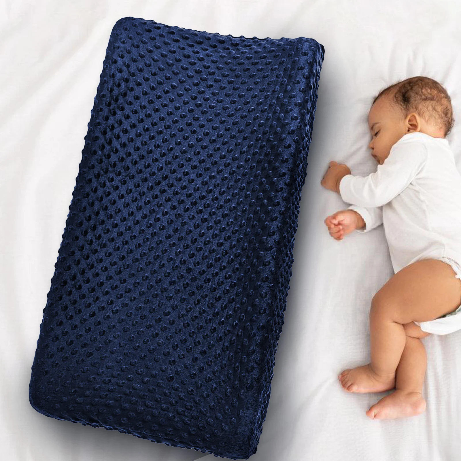 Baby Slope Mat Bassinets Changing Pad Cover Boys Washable Cradle Muslin Covers Crystal Velvet Child