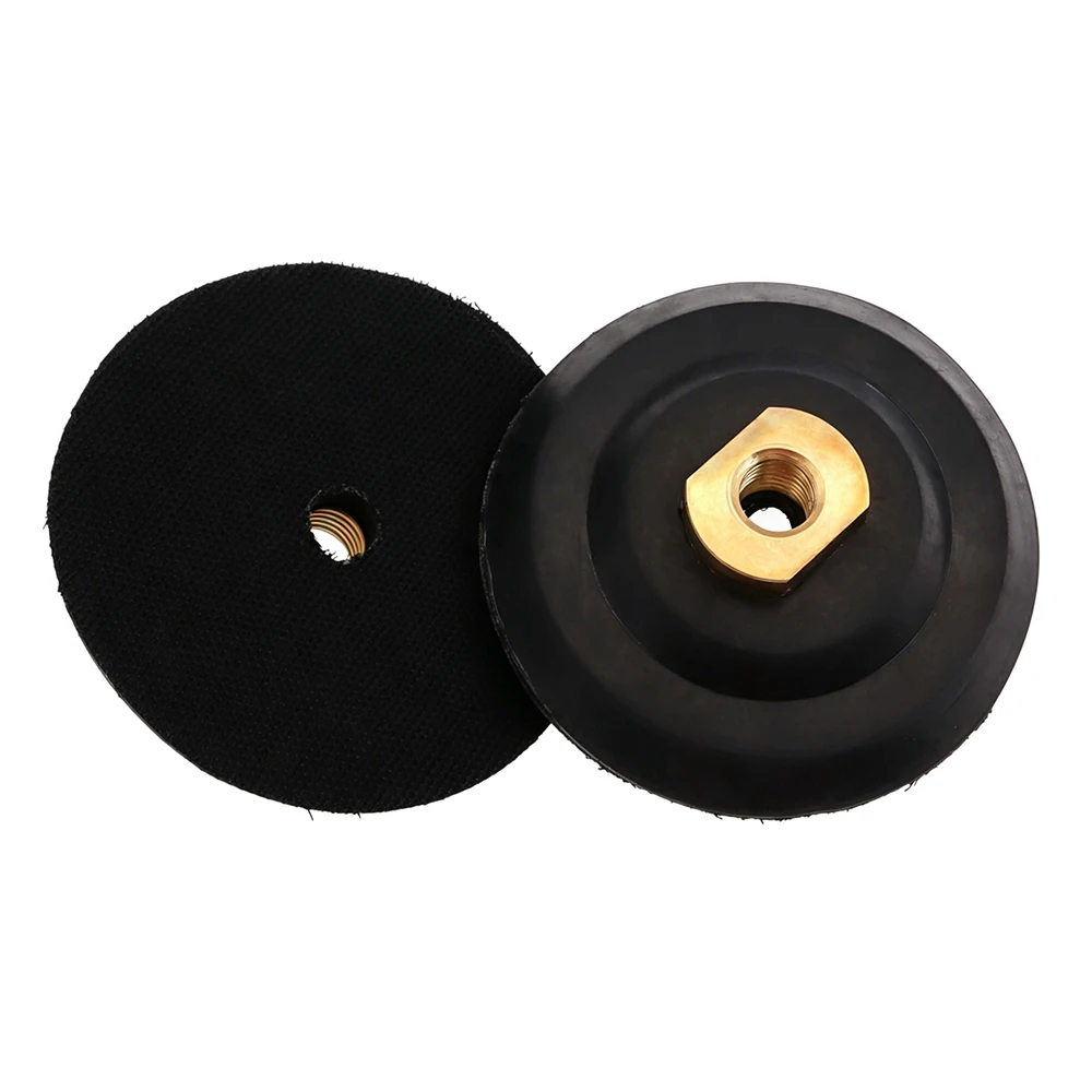 RIJILEI 4Inch Rubber Backer Pads 100mm Sanding Pad Polisher M14 Or 5/8-11 Stone Tools For Granit Sanding Pad