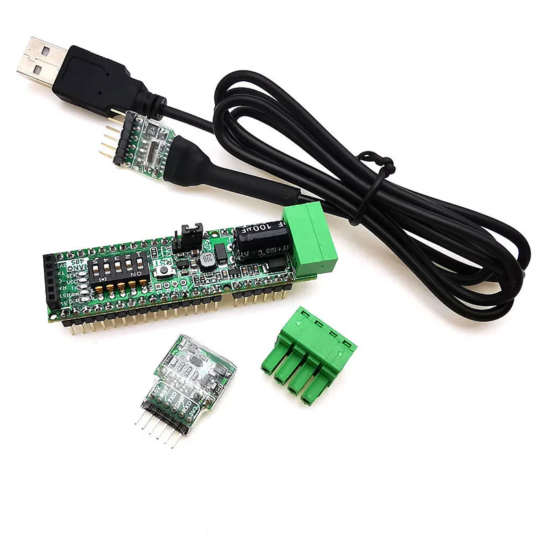 MD Nano485 12V to 48V Bus Powered RS485 422 Transceiver Upgrade Development Board Enhanced Nano R3 For PLC UC-340G USB Cable