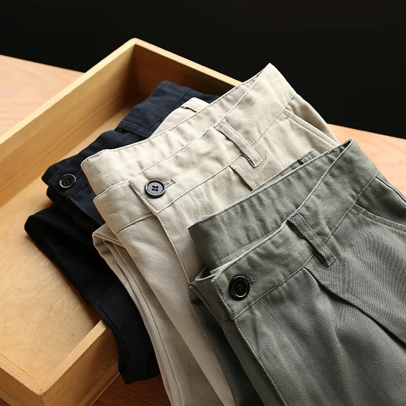  Series High-Waist Men's Cotton Sweatpants Multiple Cuts Faionable Carrot-aped Casual Pants for Autumn Winter