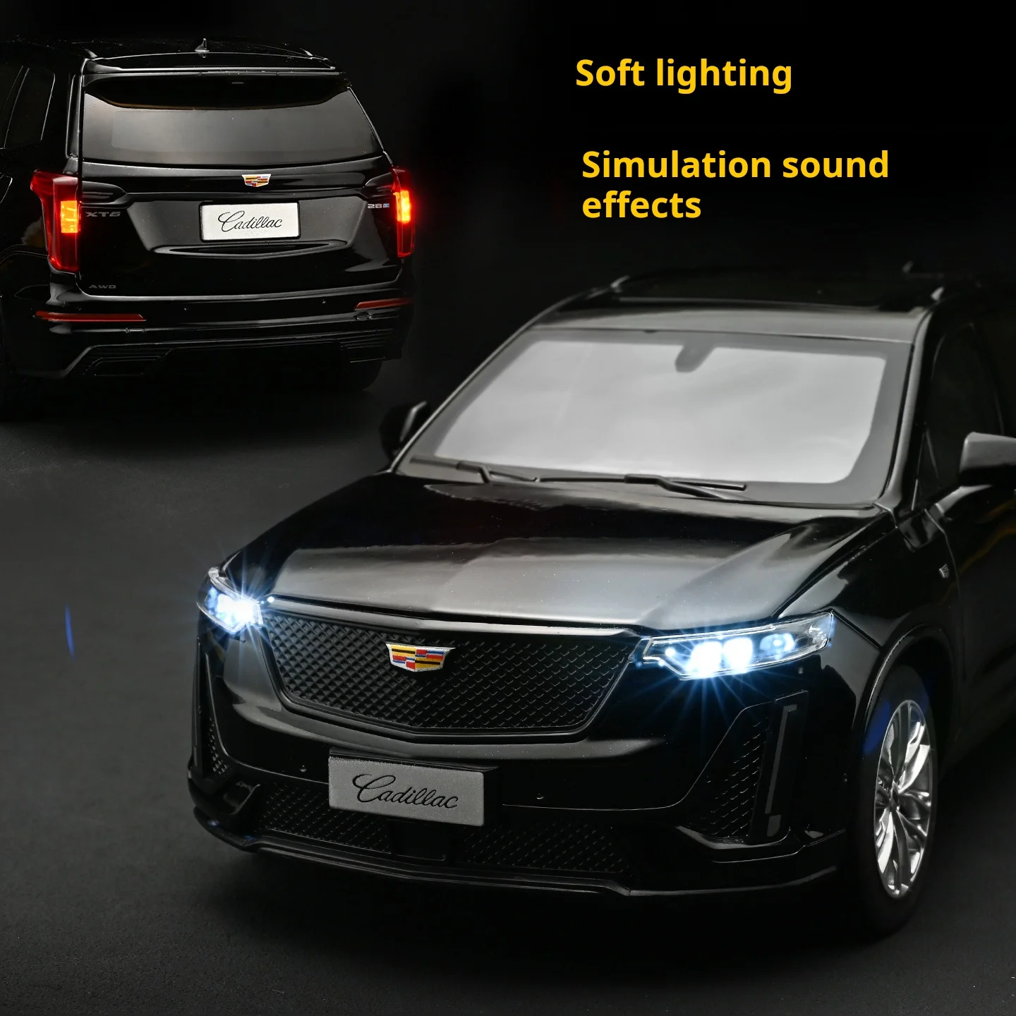 1:24 Cadillac XT6 Officially Licensed Exquisite Alloy Simulation SUV Car Model Decoration Pull Back Toy Off-Road Vehicle