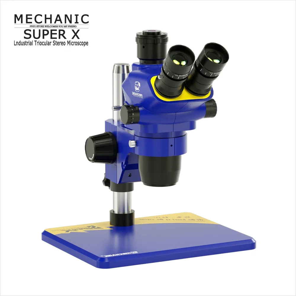 

Stereo Microscope MECHANIC SUPER X 360 ° Rotation Triocular HD Video for Mobile Phone PCB Detection Observation Repair Tool