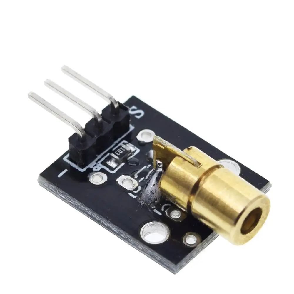 Tzt KY-008 3pin 650nm Rode Laser Zender Dot Diode Koperen Kop Module Voor Arduino Diy Kit
