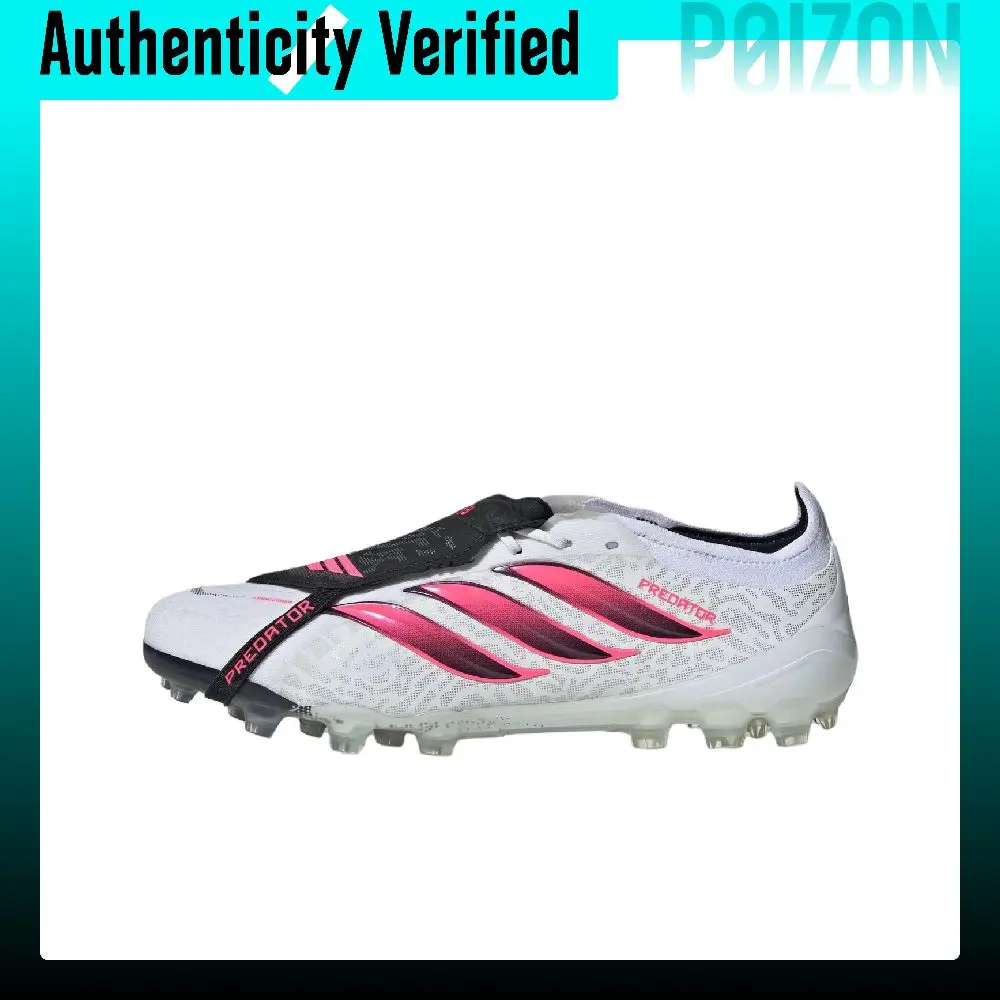 Adidas PREDATOR ELITE Soccer Shoes Unisex Low-top White/Swirl Neon Red/Black IH1993