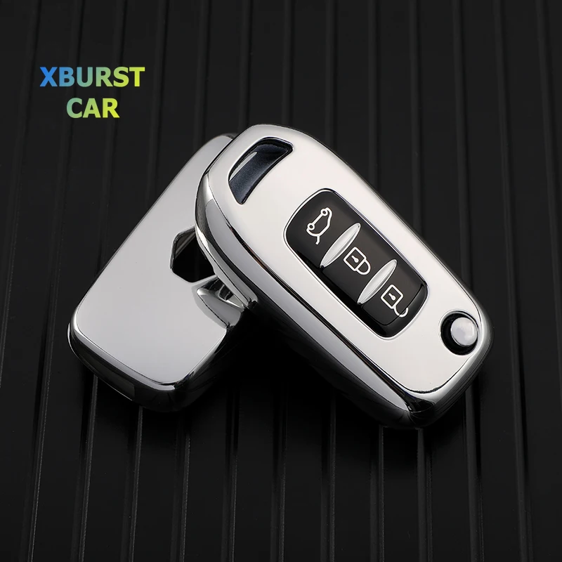 For Renault Clio 5 2022 Arkana 2020 2021 Kwid 2023 Kadjar Captur Megane Sandero Stepway Logan TPU Car Flip Key Case Cover Shell
