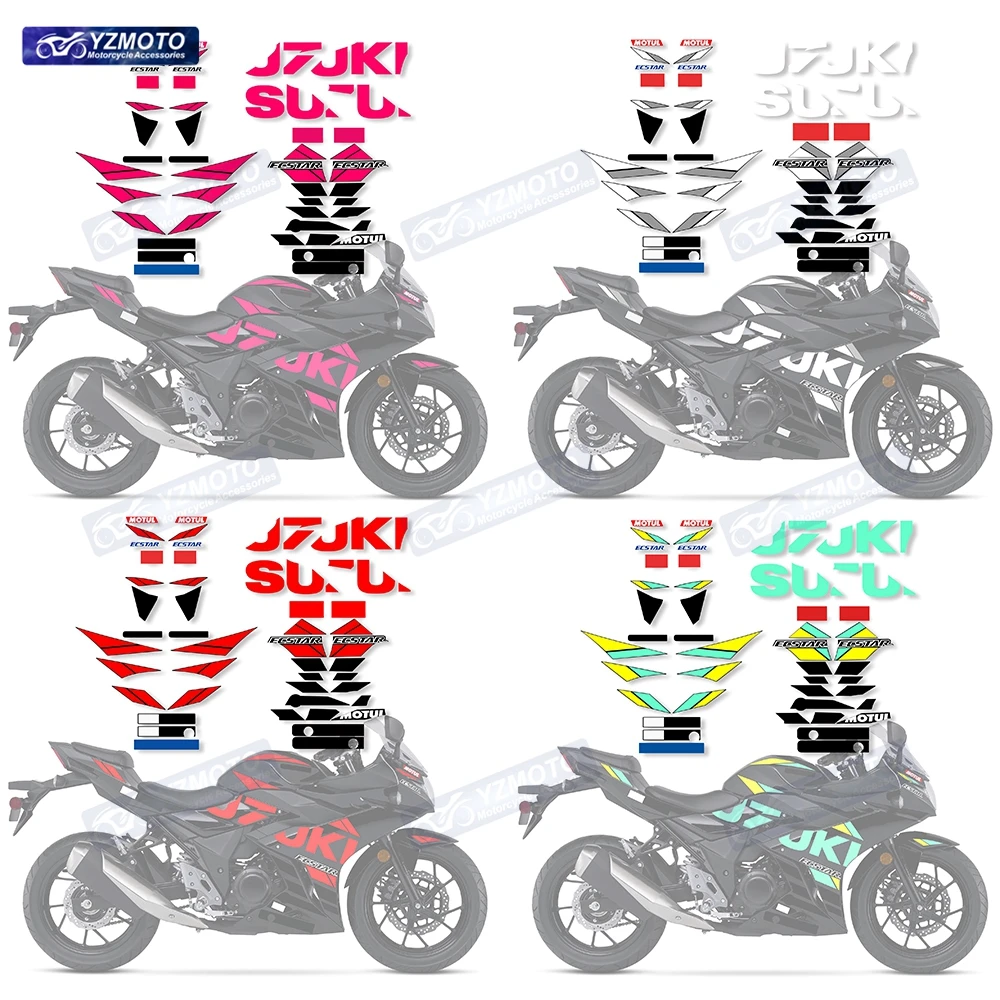 Светоотражающая наклейка для GSX250R GSX-250R GSX R250, гоночный мотоцикл, обтекатель кузова, водонепроницаемая наклейка, набор украшений