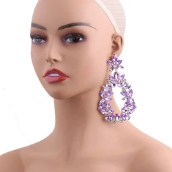 Statement Earrings Large Dangle Drop Earrings For Women Jewelry Delicate Snow Pendants Glass Earrings Accessories Wholesale Gift