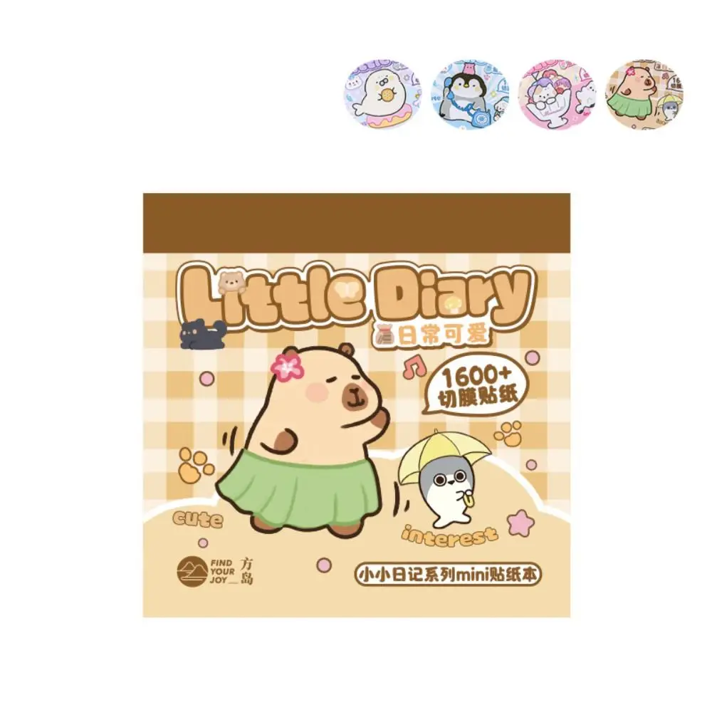 Niedliches 24-Blatt-Aufkleberbuch zum Selbermachen, kleine Tagebuch-Serie, Tagebuch-Aufkleber, Cartoon-Geschenk, Scrapbook-Aufkleber, Schreibwaren