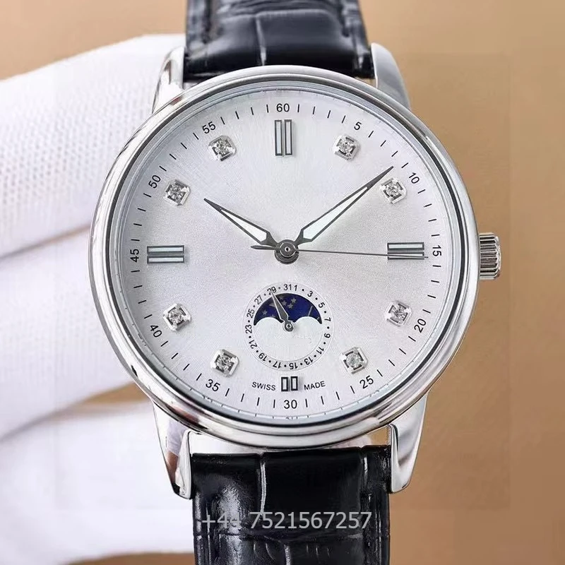 

Высококачественные автоматические механические часы с люминесцентной подсветкой, фазами Луны, многофункциональные, роскошные, спортивные, для дайвинга, модные наручные часы