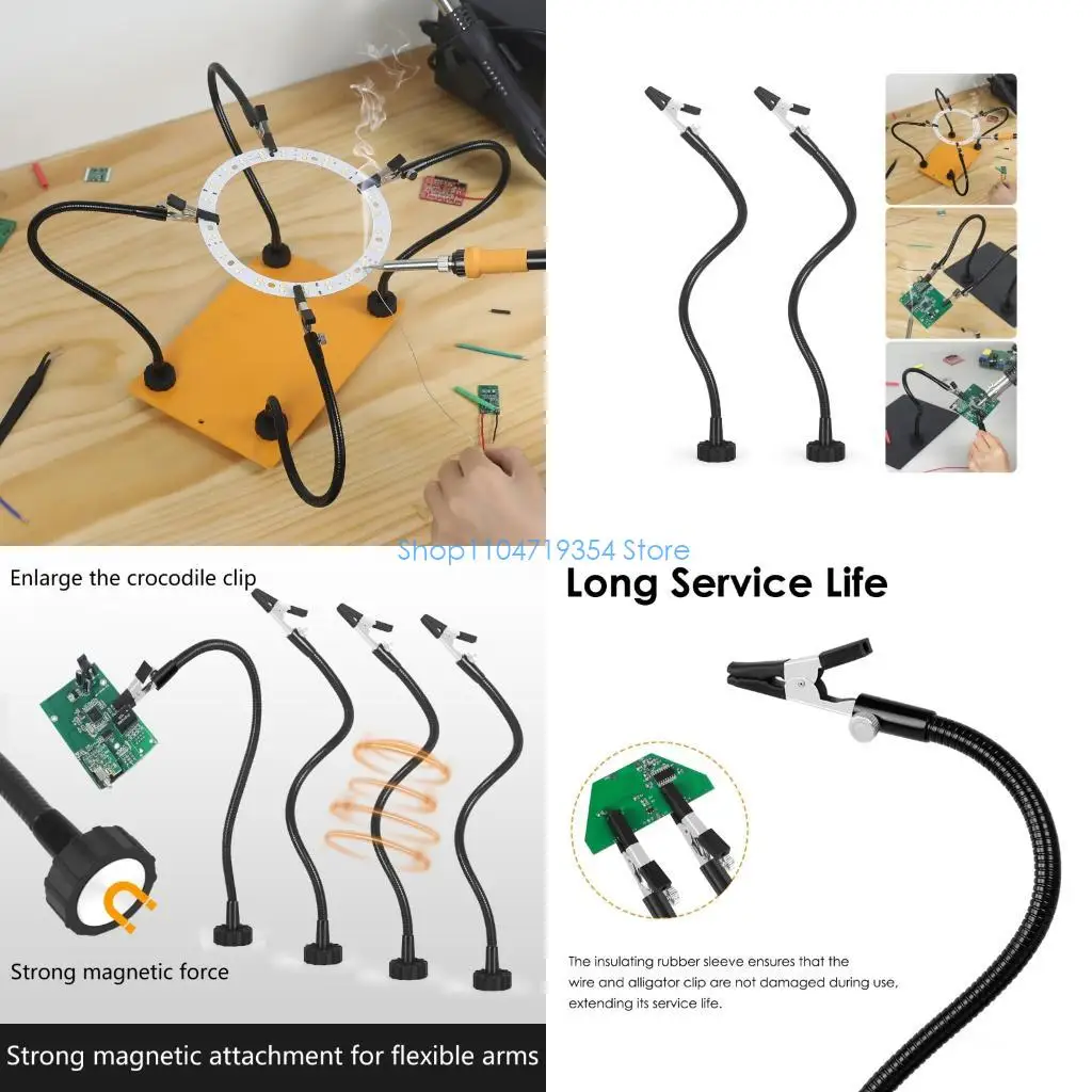 0XLD 2/4Pcs Third Hand Soldering Tool with Flexible Arm for Enhances