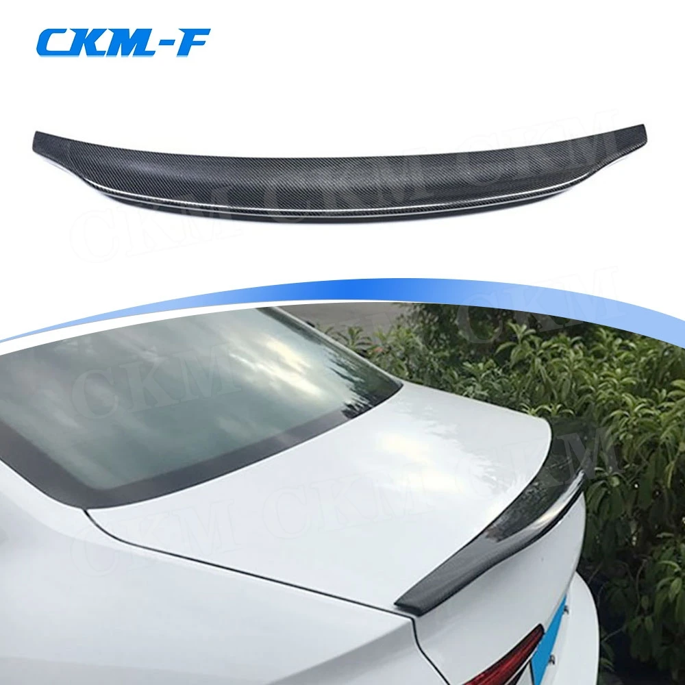 

Carbon Fiber Rear Trunk Spoiler Boot Duck Lip Wing for Audi A4 B8 B9 Sedan 2009 - 2018 C Style Car Sticker