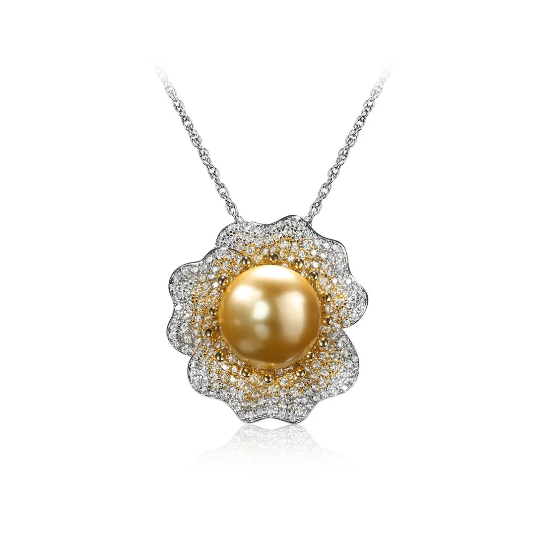 

New S925 Silver Pendant High Carbon Diamond Hot Selling Nanyang Gold Beads Versatile Women's Necklace Wedding Jewelry