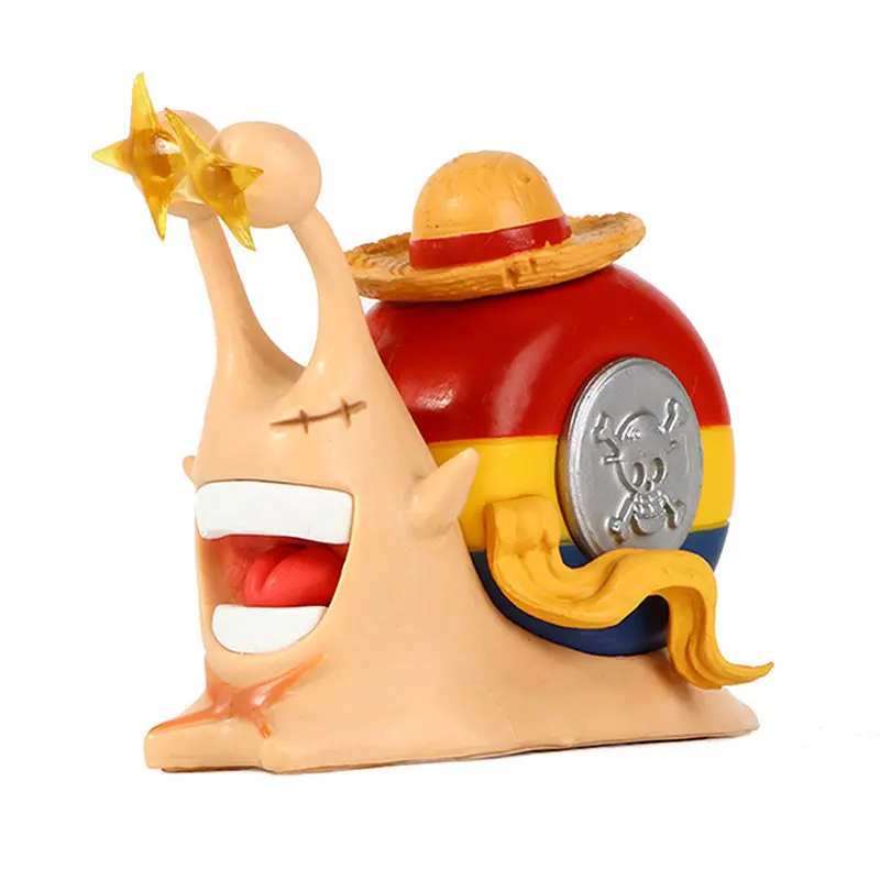 Figurine en PVC One Piece Den Den Mushi, Luffy, ZanZoro, Law, Bumosquito, Manga Statue, Collection Model Toys, Butter Birthday Gift, 8cm