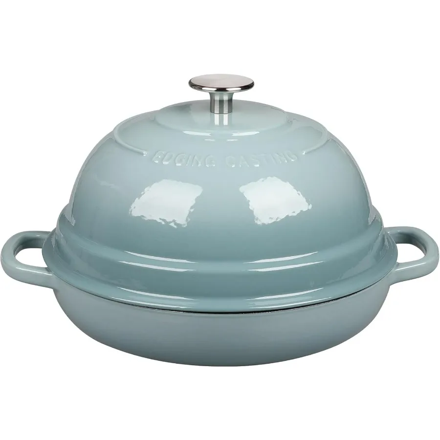 

Enameled Cast Iron Dutch Oven Pot with Lid Round Bread Oven for Homemade Sourdough Bread Baking 6 Quart Seasalt