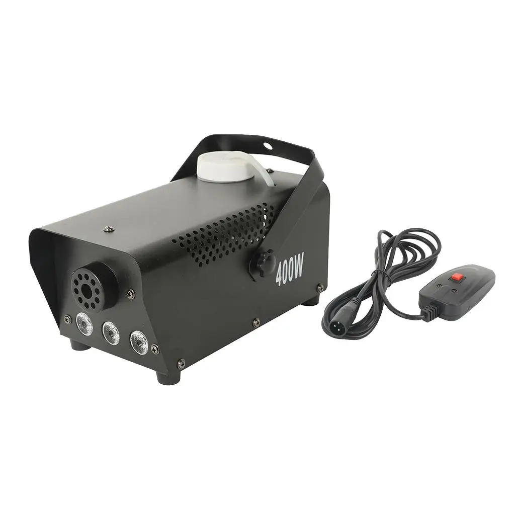 Plastic 400W Fog Smoke Machine RGB LED Lights Stage Effect Wireless Remote