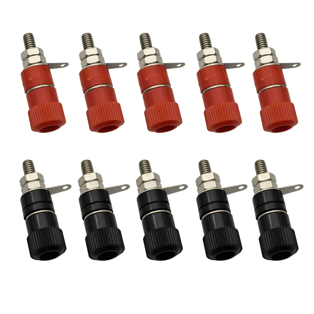 4mm Banana Socket Binding Post Terminal Connectors JS-910B Binding Posts Nut Panel Mount For Speaker Audio